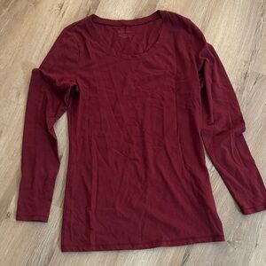 No Boundaries Deep Red Long Sleeve Tee